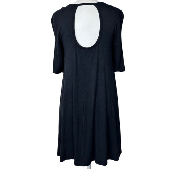 We the Free Jaqueline Black Tunic Mini Dress Women’s Size Small Exposed Back - Picture 4 of 7